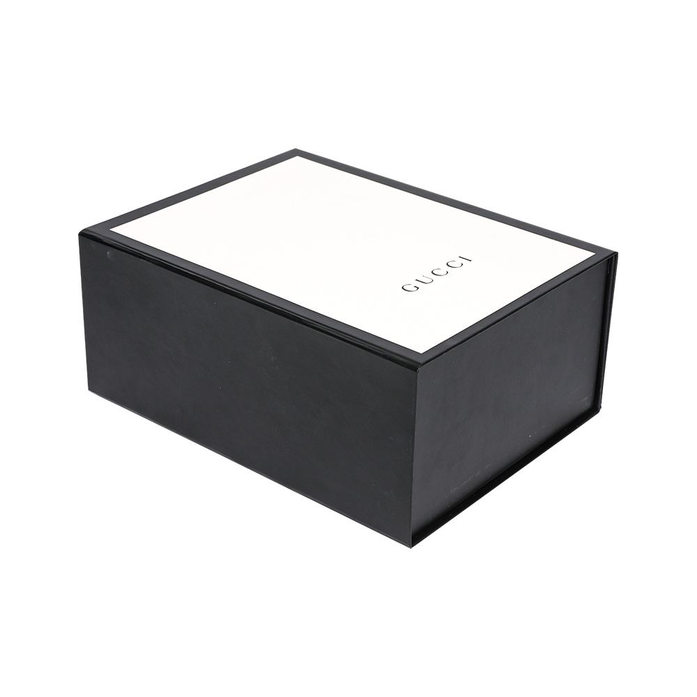 Caja de ropa plegable con tapa Caja de regalo negra Caja de ropa Caja de regalo plegable con tapa magnética (blanco y negro)