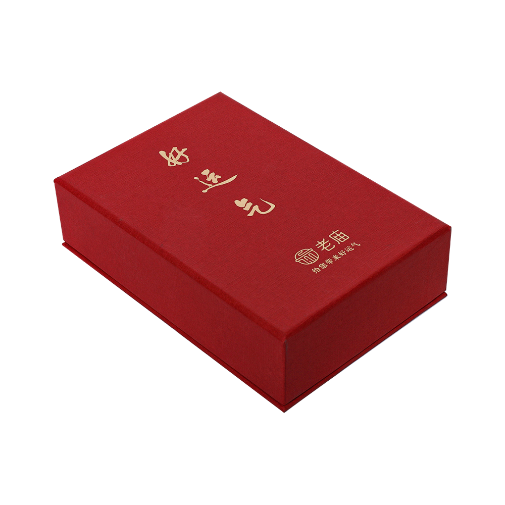 Caja de regalo de caja de regalo de papel de cartón premium con forro de eva - rojo mate