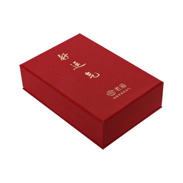 Caja de regalo de caja de regalo de papel de cartón premium con forro de eva - rojo mate